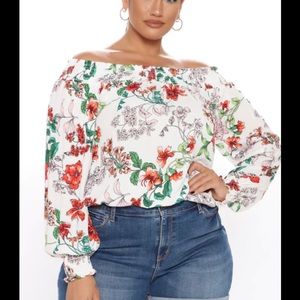 Off the shoulder floral Blouse